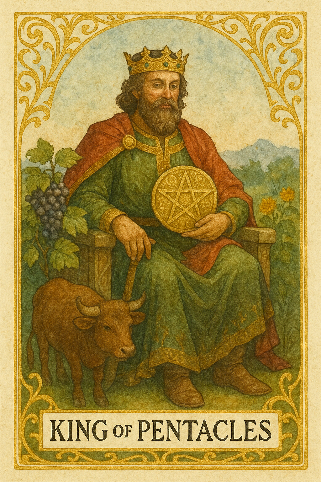 King of Pentacles Tarot Card